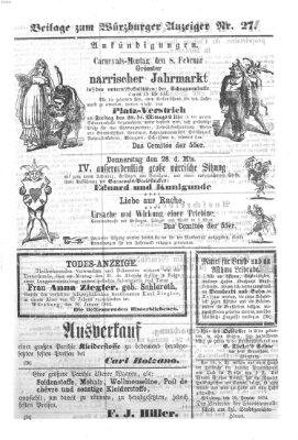 Würzburger Anzeiger (Neue Würzburger Zeitung) Mittwoch 27. Januar 1864