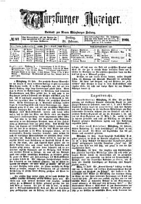 Würzburger Anzeiger (Neue Würzburger Zeitung) Freitag 26. Februar 1864