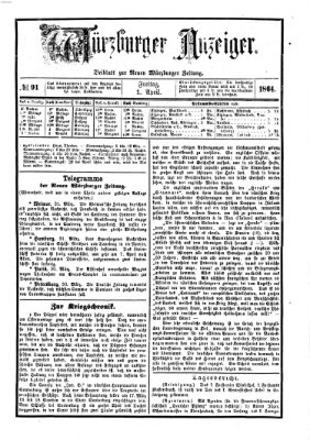Würzburger Anzeiger (Neue Würzburger Zeitung) Freitag 1. April 1864