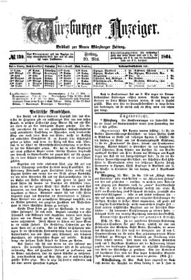 Würzburger Anzeiger (Neue Würzburger Zeitung) Freitag 20. Mai 1864