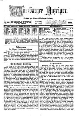 Würzburger Anzeiger (Neue Würzburger Zeitung) Sonntag 22. Mai 1864