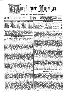 Würzburger Anzeiger (Neue Würzburger Zeitung) Dienstag 14. Juni 1864