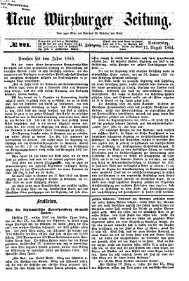 Neue Würzburger Zeitung Donnerstag 11. August 1864