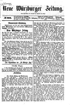 Neue Würzburger Zeitung Mittwoch 21. September 1864
