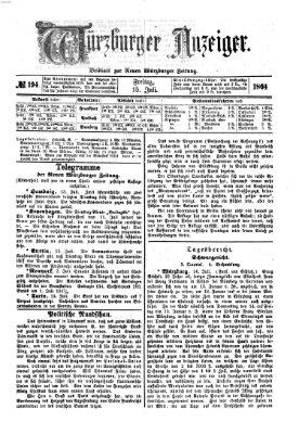 Würzburger Anzeiger (Neue Würzburger Zeitung) Freitag 15. Juli 1864