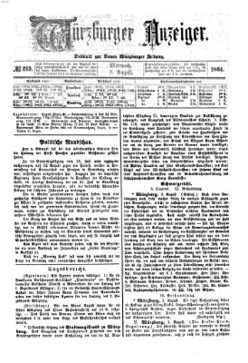 Würzburger Anzeiger (Neue Würzburger Zeitung) Mittwoch 3. August 1864