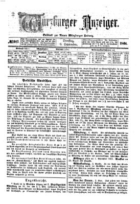 Würzburger Anzeiger (Neue Würzburger Zeitung) Dienstag 6. September 1864