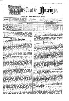 Würzburger Anzeiger (Neue Würzburger Zeitung) Dienstag 13. September 1864
