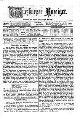 Würzburger Anzeiger (Neue Würzburger Zeitung) Mittwoch 14. September 1864