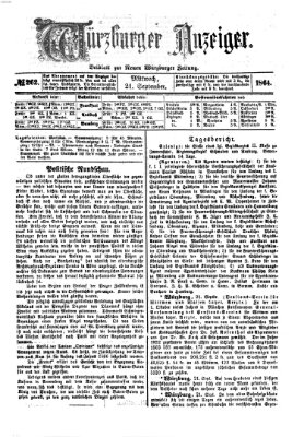 Würzburger Anzeiger (Neue Würzburger Zeitung) Mittwoch 21. September 1864