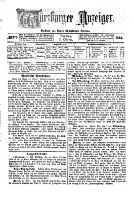Würzburger Anzeiger (Neue Würzburger Zeitung) Sonntag 2. Oktober 1864