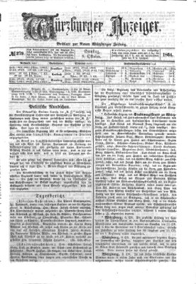 Würzburger Anzeiger (Neue Würzburger Zeitung) Samstag 8. Oktober 1864