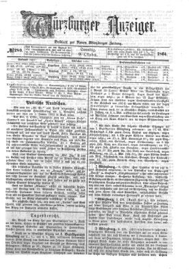 Würzburger Anzeiger (Neue Würzburger Zeitung) Sonntag 9. Oktober 1864