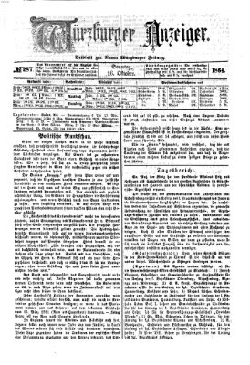 Würzburger Anzeiger (Neue Würzburger Zeitung) Sonntag 16. Oktober 1864