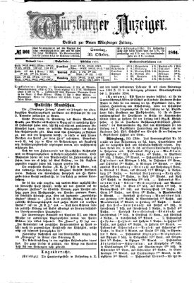 Würzburger Anzeiger (Neue Würzburger Zeitung) Sonntag 30. Oktober 1864
