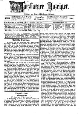 Würzburger Anzeiger (Neue Würzburger Zeitung) Donnerstag 17. November 1864
