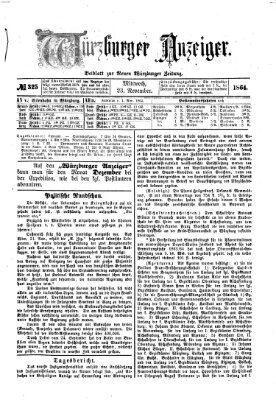 Würzburger Anzeiger (Neue Würzburger Zeitung) Mittwoch 23. November 1864