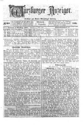 Würzburger Anzeiger (Neue Würzburger Zeitung) Mittwoch 7. Dezember 1864