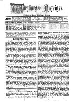 Würzburger Anzeiger (Neue Würzburger Zeitung) Dienstag 13. Dezember 1864