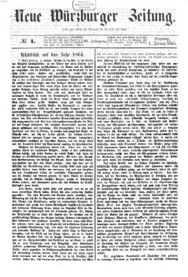 Neue Würzburger Zeitung Sonntag 1. Januar 1865