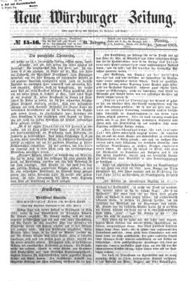 Neue Würzburger Zeitung Montag 16. Januar 1865