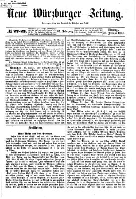 Neue Würzburger Zeitung Montag 23. Januar 1865