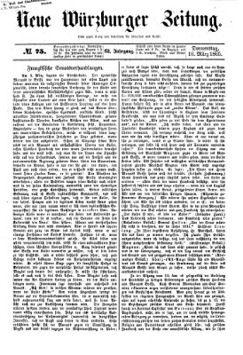 Neue Würzburger Zeitung Donnerstag 16. März 1865