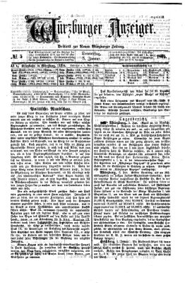 Würzburger Anzeiger (Neue Würzburger Zeitung) Donnerstag 5. Januar 1865