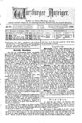 Würzburger Anzeiger (Neue Würzburger Zeitung) Dienstag 11. April 1865