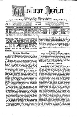 Würzburger Anzeiger (Neue Würzburger Zeitung) Montag 22. Mai 1865