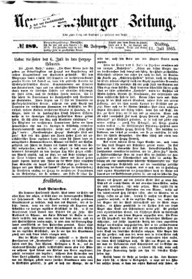 Neue Würzburger Zeitung Dienstag 11. Juli 1865