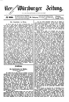 Neue Würzburger Zeitung Dienstag 1. August 1865