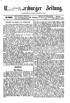 Neue Würzburger Zeitung Freitag 22. September 1865