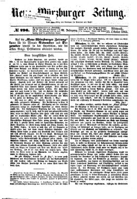 Neue Würzburger Zeitung Mittwoch 25. Oktober 1865