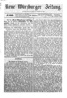 Neue Würzburger Zeitung Samstag 28. Oktober 1865