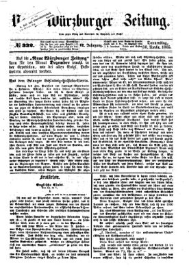 Neue Würzburger Zeitung Donnerstag 30. November 1865