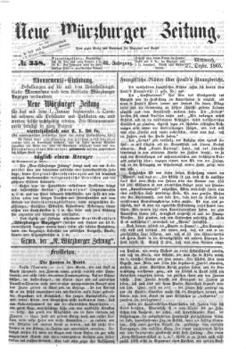 Neue Würzburger Zeitung Mittwoch 27. Dezember 1865