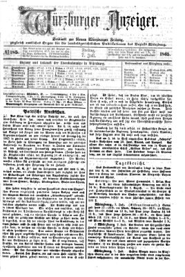 Würzburger Anzeiger (Neue Würzburger Zeitung) Freitag 7. Juli 1865