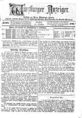 Würzburger Anzeiger (Neue Würzburger Zeitung) Dienstag 24. Oktober 1865