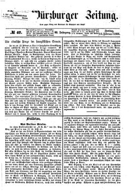 Neue Würzburger Zeitung Freitag 16. Februar 1866