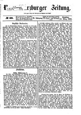Neue Würzburger Zeitung Samstag 10. März 1866