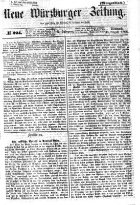 Neue Würzburger Zeitung Mittwoch 15. August 1866