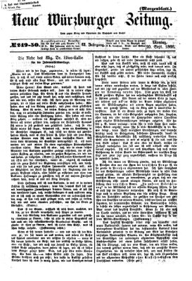 Neue Würzburger Zeitung Montag 10. September 1866