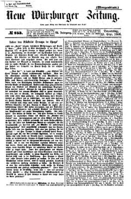 Neue Würzburger Zeitung Donnerstag 13. September 1866