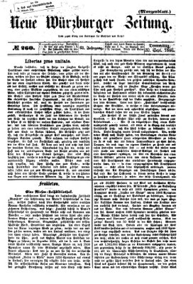 Neue Würzburger Zeitung Donnerstag 20. September 1866