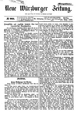 Neue Würzburger Zeitung Freitag 21. September 1866