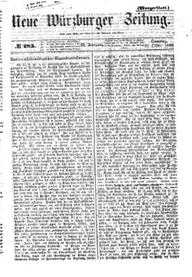 Neue Würzburger Zeitung Samstag 13. Oktober 1866