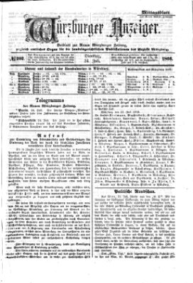 Würzburger Anzeiger (Neue Würzburger Zeitung) Dienstag 24. Juli 1866