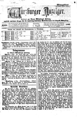 Würzburger Anzeiger (Neue Würzburger Zeitung) Sonntag 5. August 1866