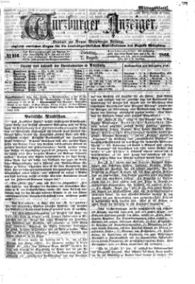 Würzburger Anzeiger (Neue Würzburger Zeitung) Dienstag 7. August 1866